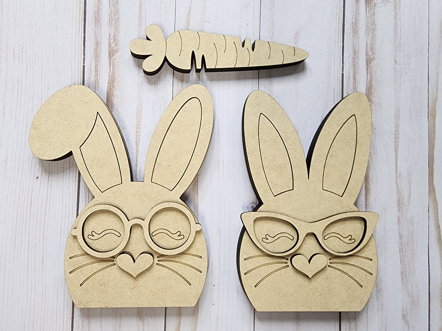 Chunky Nerdy Bunny Heads