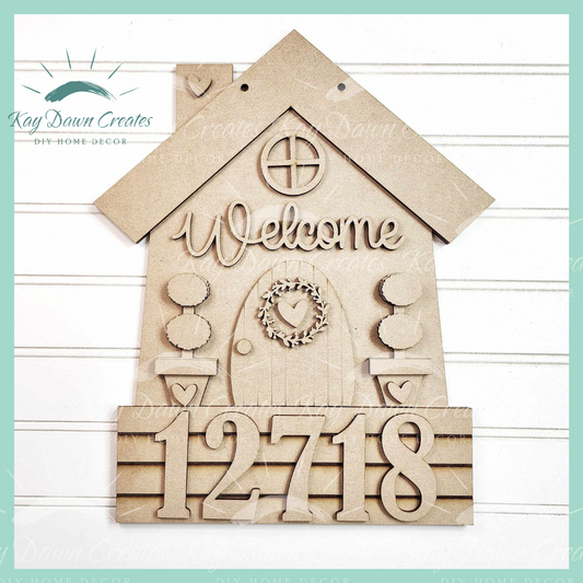 Welcome House with House Numbers