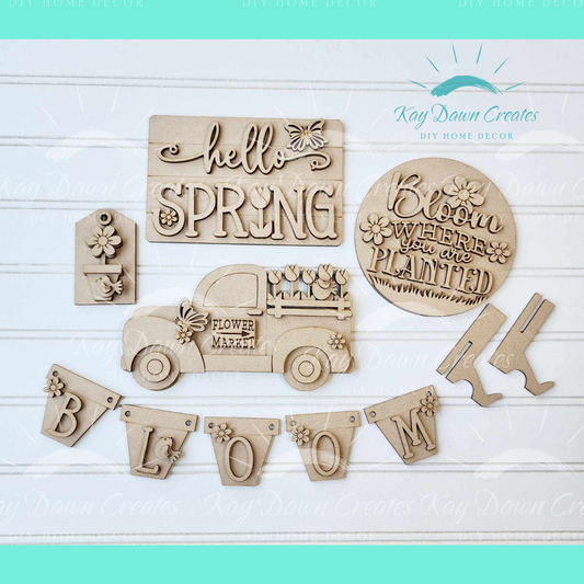 Spring Tiered Tray Set