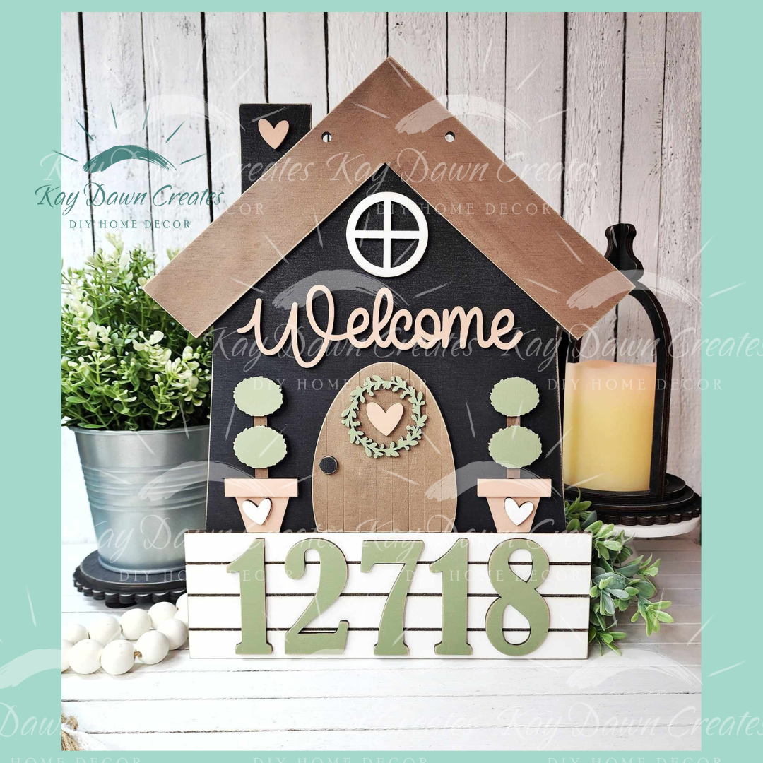 Welcome House with House Numbers
